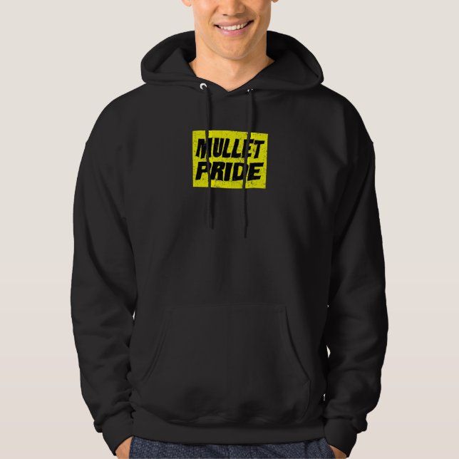Mullet Pride Redhalsduk Mullet Hoodie (Framsida)