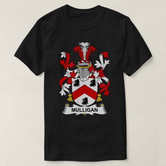 Mulligan Jackar Arm Family Crest T Shirt (Design framsida)