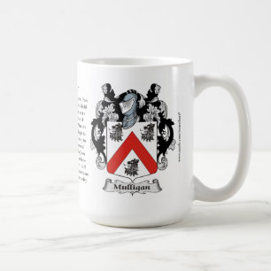 Mulligan, ursprung, det menande och vapenskölden kaffemugg