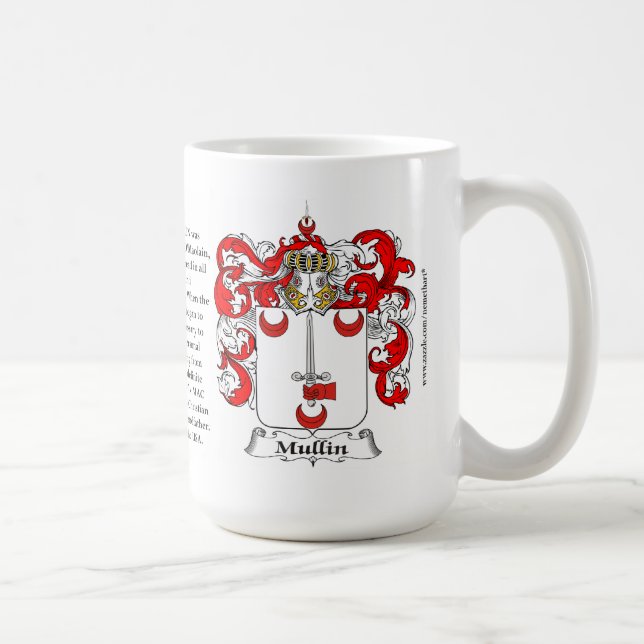 Mullin, ursprung, det menande och vapenskölden kaffemugg (Höger)