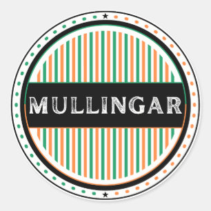 Mullingar City Pride Emblem – irländsk identitet Runt Klistermärke