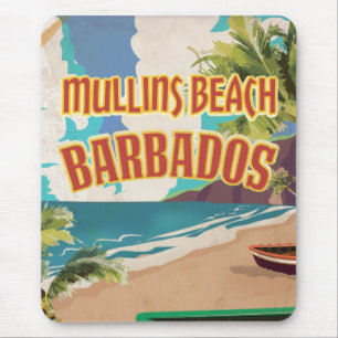 Mullins Beach Bay Barbados reseaffisch. Musmatta