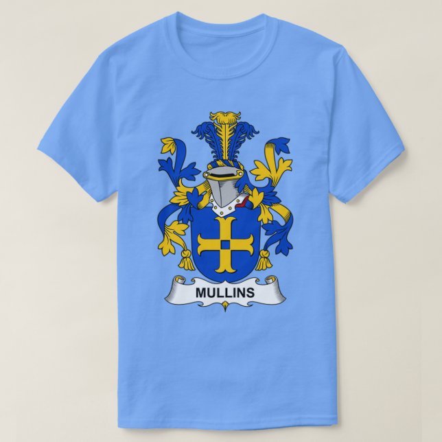 Mullins Jackar Arm Family Crest T Shirt (Design framsida)