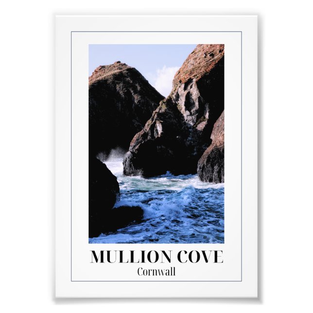 Mullion Cove, Cornwall Fototryck (Framsidan)