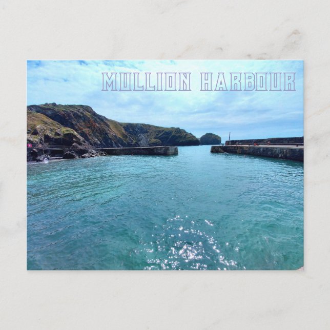 Mullion Harbour in Cornwall Vykort (Framsida)