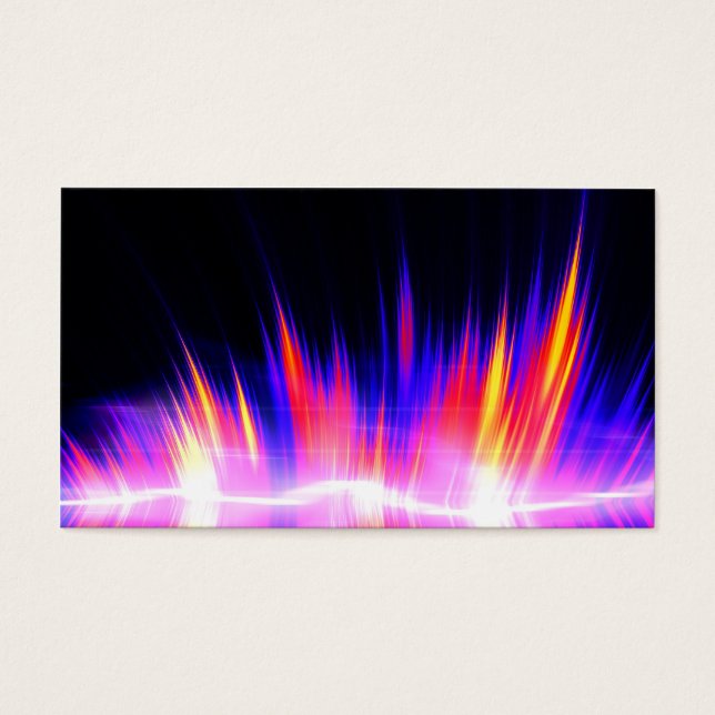 Mulltiofärgad Abstrakt Audio Waveform Visitkort (Framsidan)