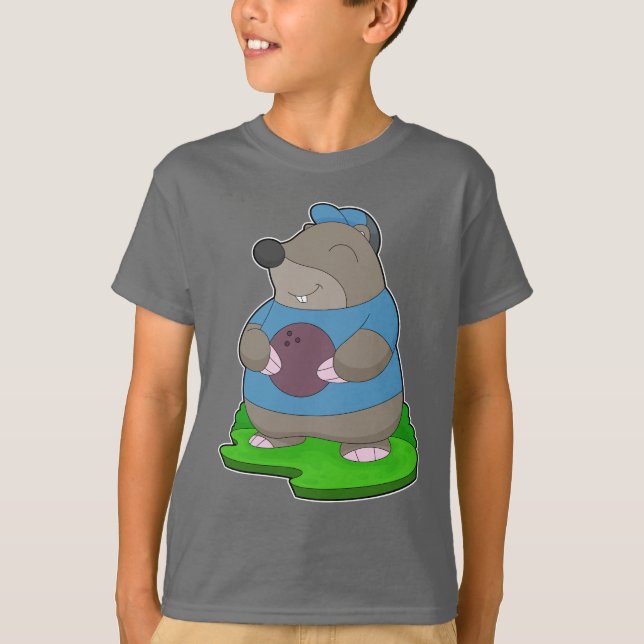 Mullvad Bowling Bowlingsklot T Shirt (Framsida)