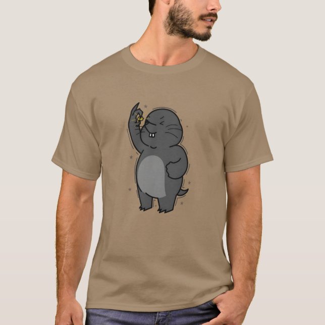 Mullvad finner Nugget djur hög kul T Shirt (Framsida)