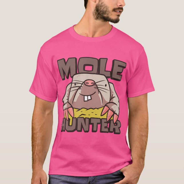Mullvad Jägare Mullvad Grävare T Shirt (Framsida)