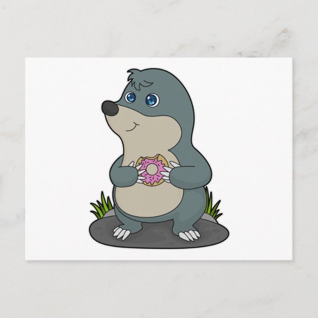 Mullvadar med munk vykort (Framsida)