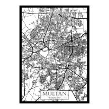 Multan Pakistan stads karta