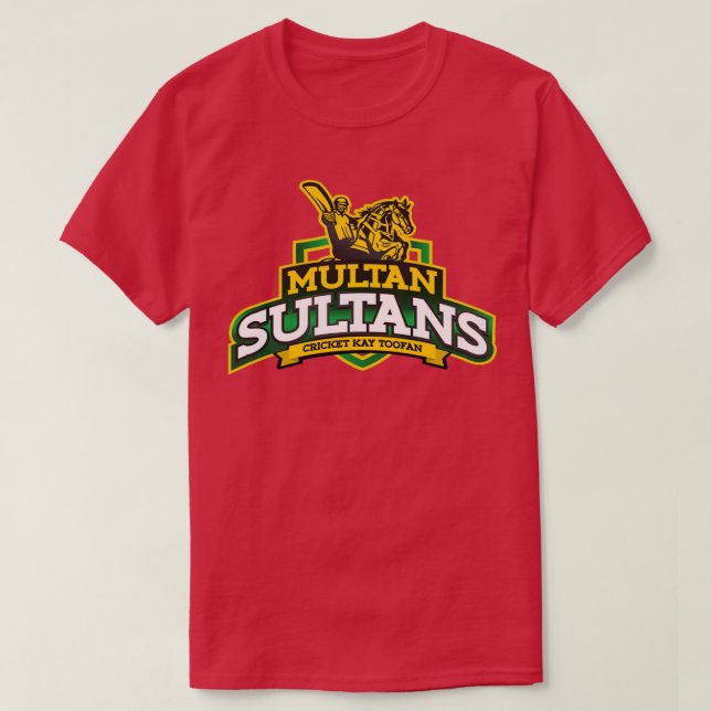 Multan Sultans Cricket Team logotyp T Shirt (Design framsida)