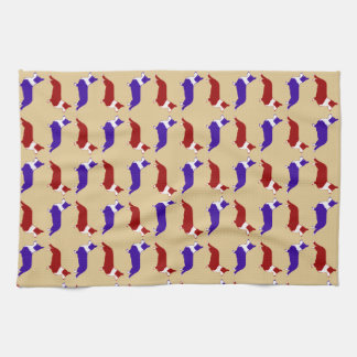 Multi Cardigan Corgi Kökshandduk