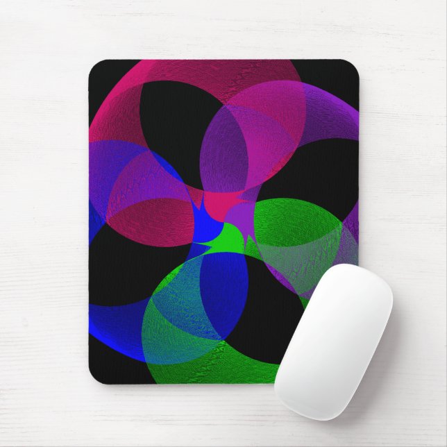 Multi Color Fusion Geometric Mouse Pad Musmatta (Med mus)