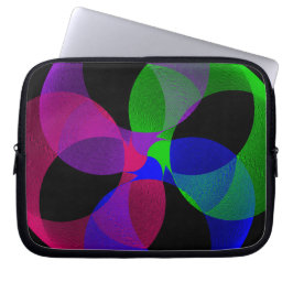 Multi Color Geometric Fusion Electronics Bag Laptop Fodral