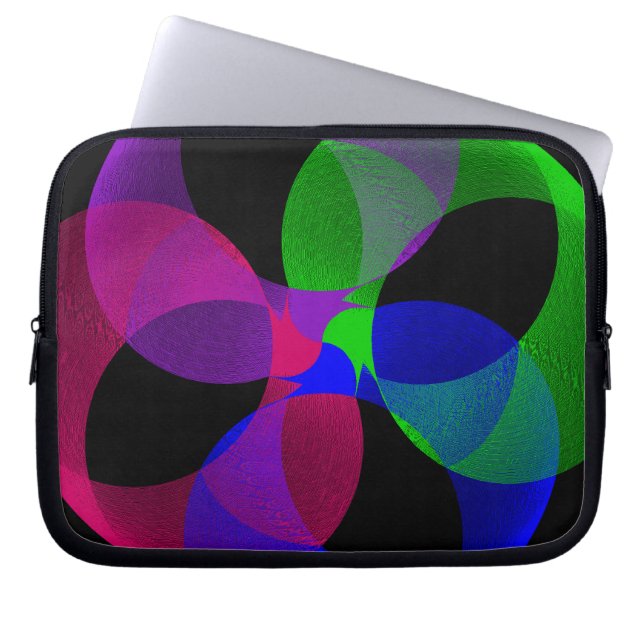 Multi Color Geometric Fusion Electronics Bag Laptop Fodral (Framsidan)