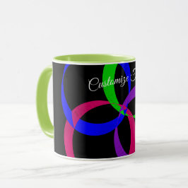 Multi Color Interchange Geometric Coffee Mug Mugg