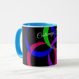 Multi Color Interchange Geometric Coffee Mug Mugg