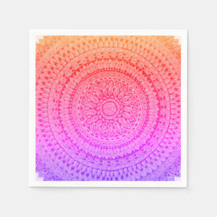 Multi Color Mandala Original Konst  Pappersservett