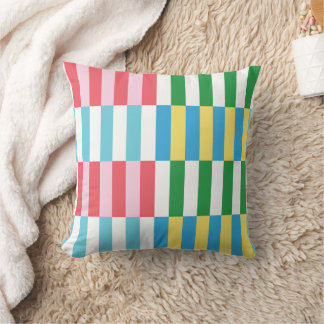 Multi-color stripe cushion kudde