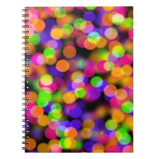 Multi-Colored Bokeh Lights Anteckningsbok (Framsidan)