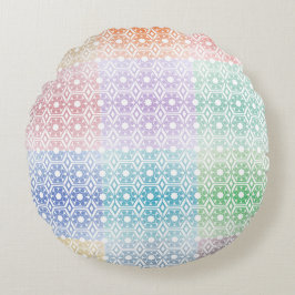 Multi-Colored Round Pillow Rund Kudde