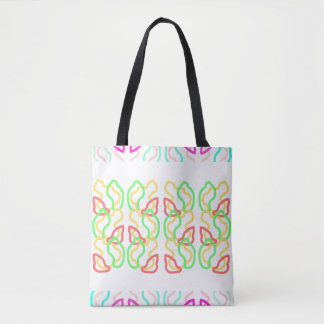 Multi Coloured Funky Tote Bag Tygkasse