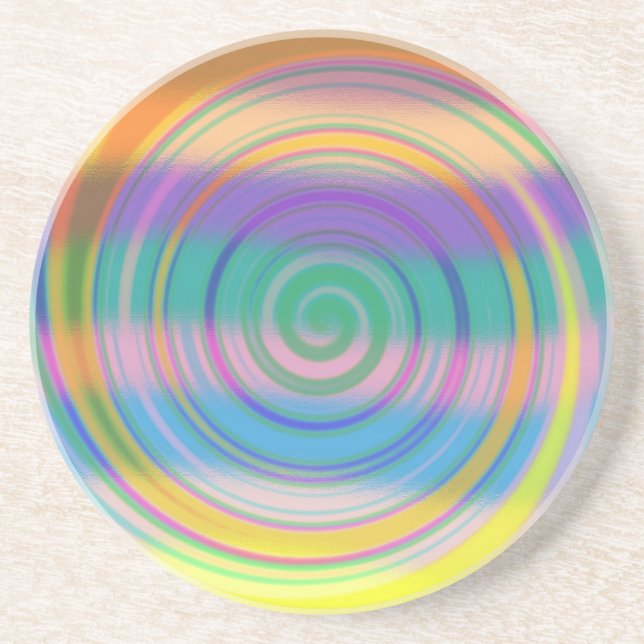 Multi Färg Abstrakt Swirl Underlägg (Framsidan)
