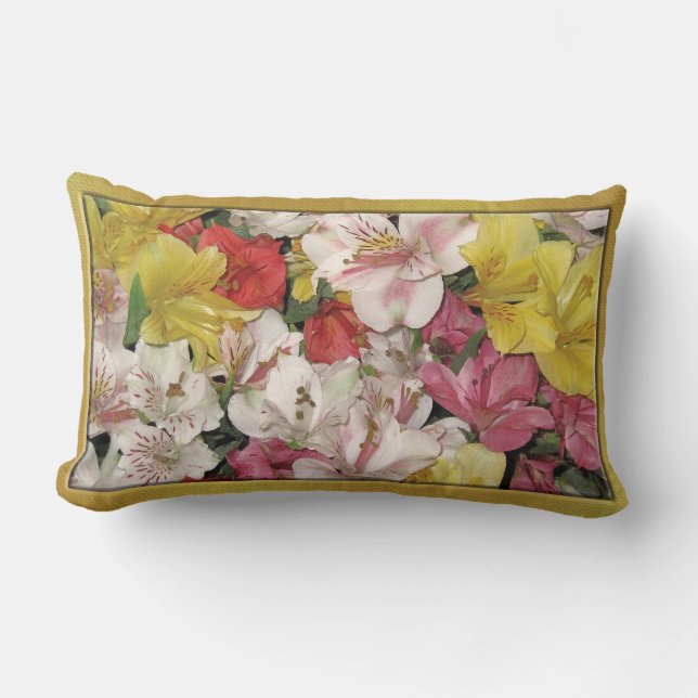 Multi-färg Blommigt Bouquet American MoJo Pillows Lumbarkudde (Framsida)