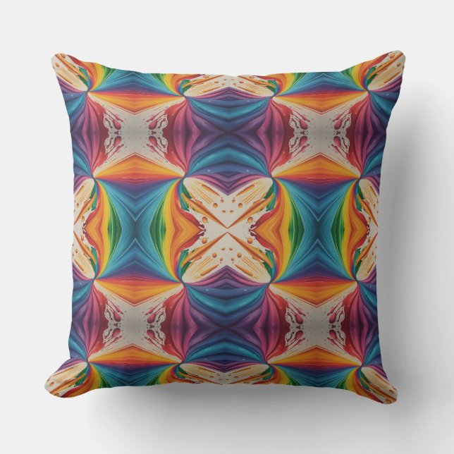 MULTI FÄRG DESIGN KUDDE (Framsida)