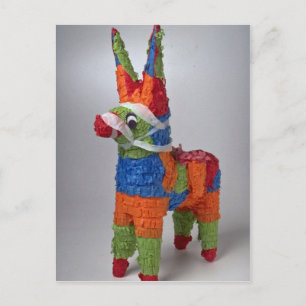 Multi Färg Donkey pinata för party Vykort