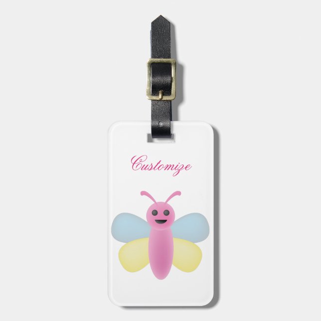Multi-färg Kawaii Bee Thunder_Cove Bagagebricka (Vertikal Framsida)