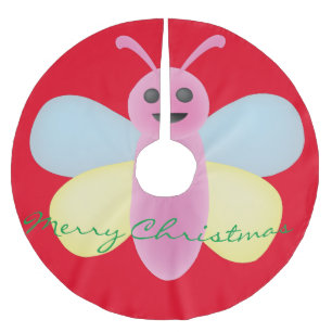 Multi-färg Kawaii Bee Thunder_Cove Julgransmatta Borstad Polyester