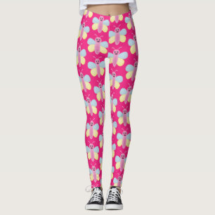 Multi-färg Kawaii Bee Thunder_Cove Leggings