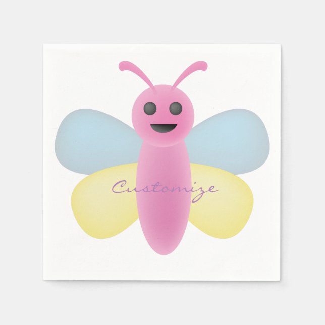 Multi-färg Kawaii Bee Thunder_Cove Pappersservett (Framsidan)