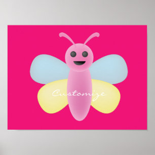 Multi-färg Kawaii Bee Thunder_Cove Poster