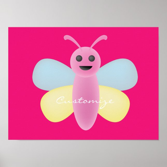 Multi-färg Kawaii Bee Thunder_Cove Poster (Framsidan)