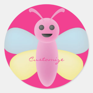Multi-färg Kawaii Bee Thunder_Cove Runt Klistermärke