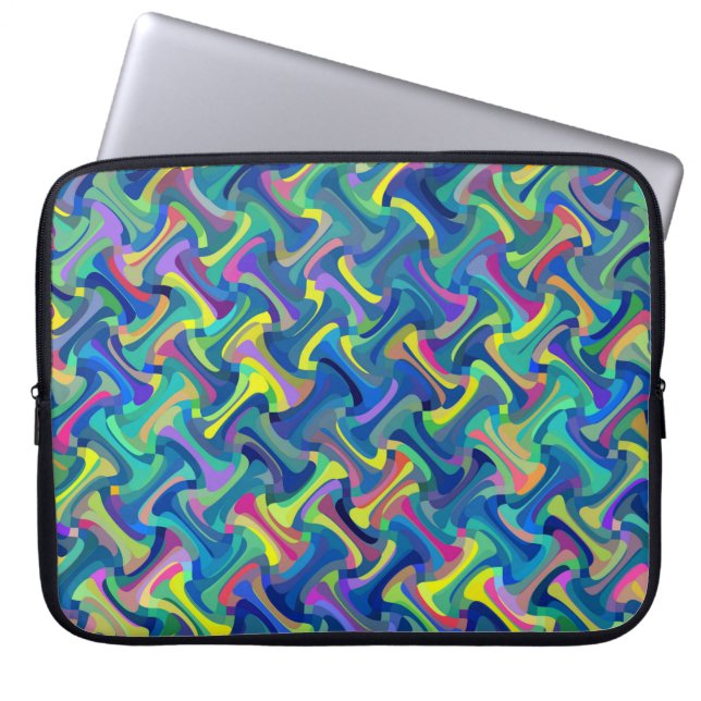 Multi-Färg Mönster Laptop Fodral (Framsidan)