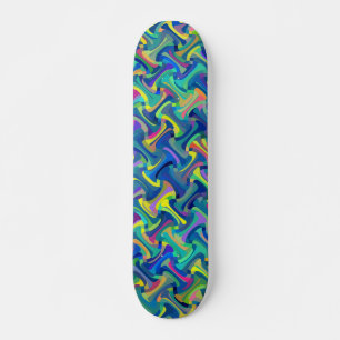 Multi-Färg Mönster Skateboard Bräda 21,5 Cm