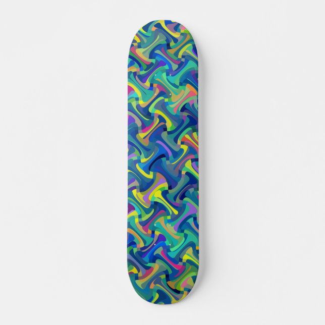 Multi-Färg Mönster Skateboard Bräda 21,5 Cm (Framsida)