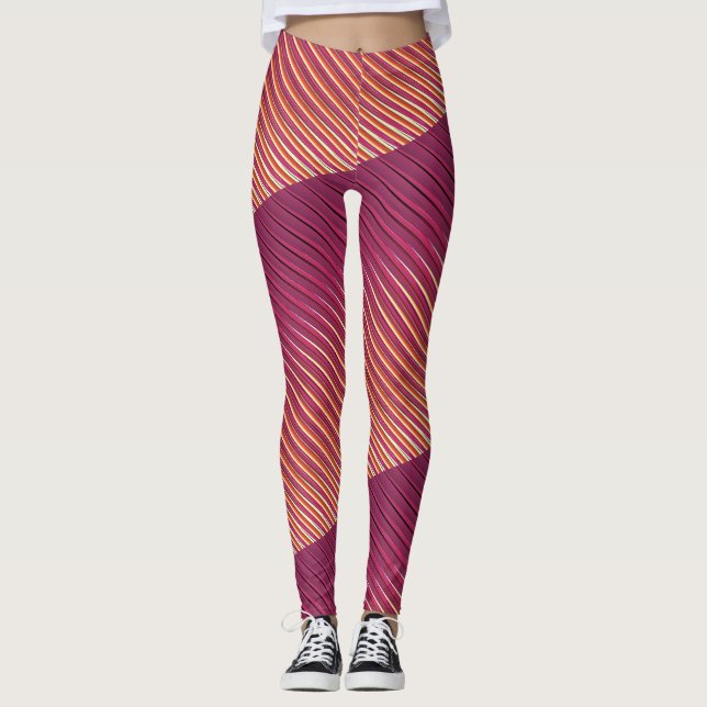 Multi Färg Rand Leggings (Framsida)