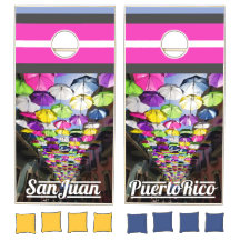Multi-färg San Juan Street Umbrellas Puerto Rico