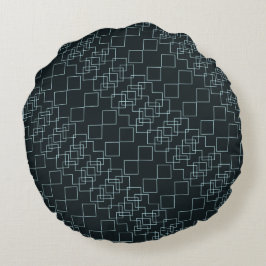 MULTI-FÄRG SEAMLESS GEOMETRIC DIAMOND MÖNSTER RUND KUDDE