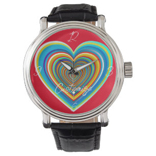 Multi-färg Valentine Heart Thunder_Cove Armbandsur