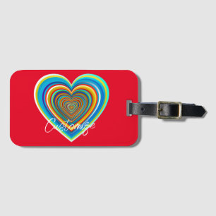 Multi-färg Valentine Heart Thunder_Cove Bagagebricka