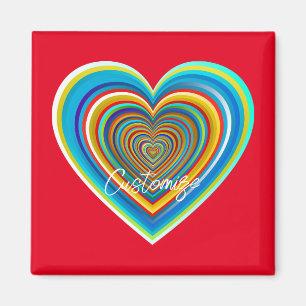 Multi-färg Valentine Heart Thunder_Cove Magnet