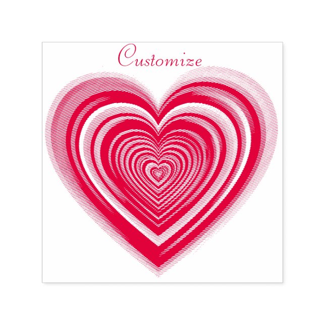 Multi-färg Valentine Heart Thunder_Cove Självfärgande Stämpel (Design)