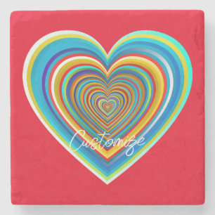 Multi-färg Valentine Heart Thunder_Cove Stenunderlägg