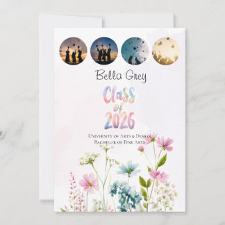 Multi Foto Klass 2026 Examen Meddelande Inbjudningar